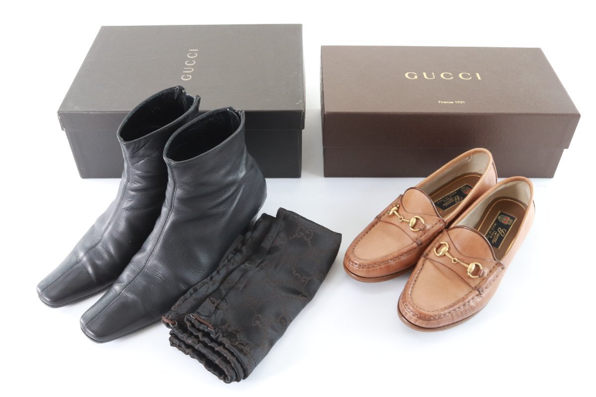 【2点】GUCCI グッチ ブーツ パンプス サイズ35/36 1/2 レディース シューズ 婦人靴 箱付き 1978-AM