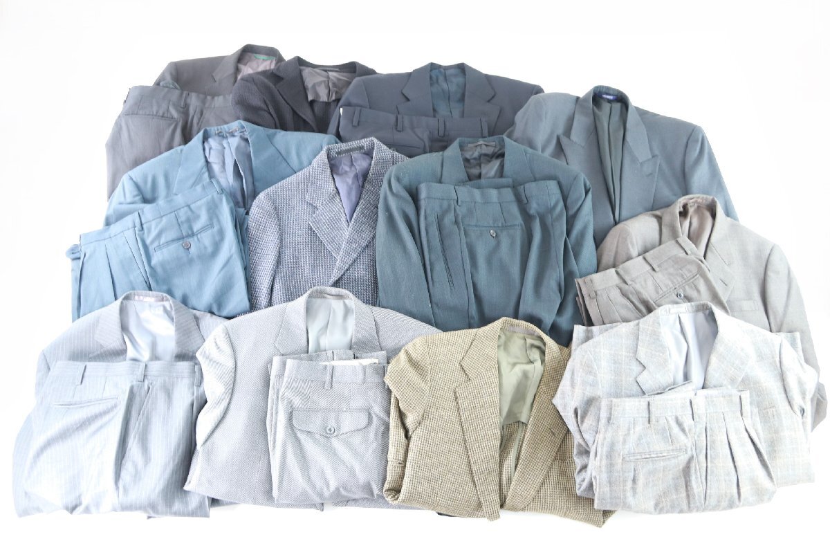 【12点】Ermenegildo Zegna エルメネジルド ゼニア スーツ セットアップ ジャケット スラックス メンズ 紳士 まとめ売り 2607-AM