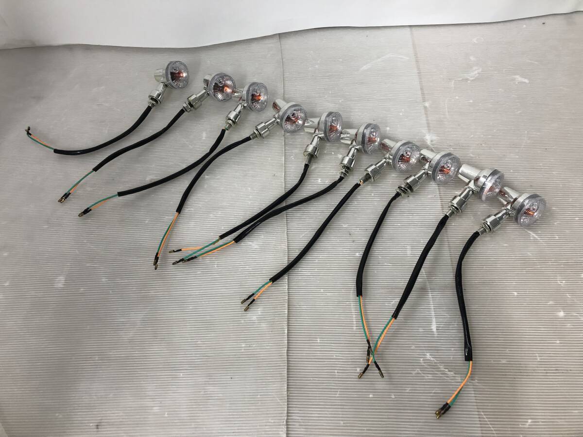 ◆◇浜/汎用/丸型ヨーロピアンウィンカー10個まとめ/バイク用/汚れ有/5.7-301◇◆