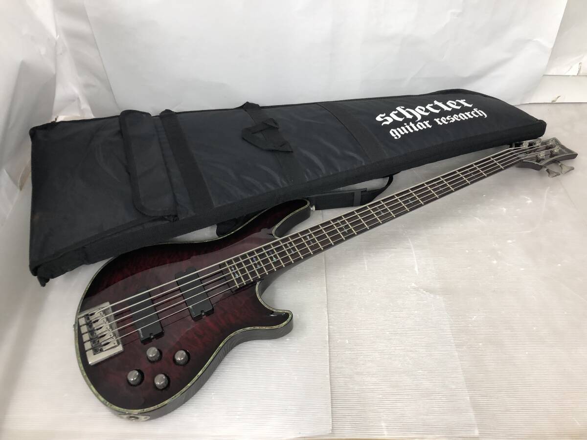 ◆◇静/SCHECTER/Diamondシリーズ/5弦エレキベース/HELLRAISER-5/純正ケース付/汚れ有/mS-2958◇◆