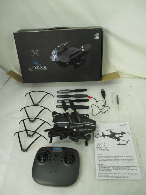 ◆◇ピ/SMART RC FOLDABLE DRONE 8807/おもちゃ/ラジコン/ドローン/カメラモジュール/中国製/通電確認済/使用感有/mp5.25-018◇◆