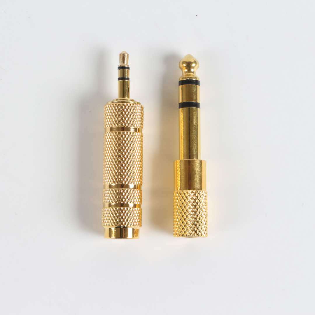 送料無料　ゆうパケット　ステレオミニジャック 3.5mm →6.3mm 変換プラグセット