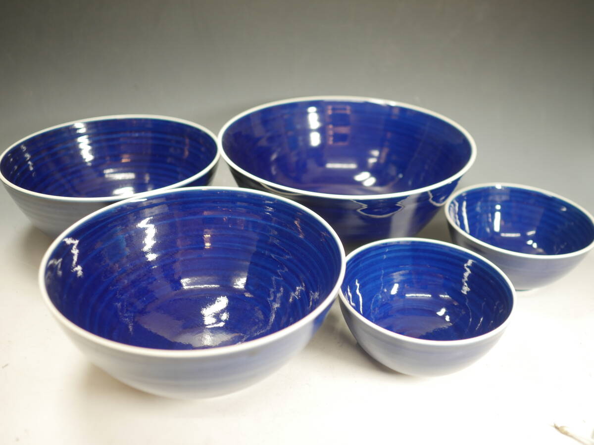 ◇キルステン・オースターガード ボウル 計5点まとめて 現代陶芸 Kirsten Ostergaard 北欧 デンマーク USED品