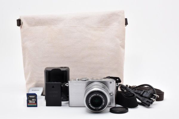 ★極上品★ オリンパス OLYMPUS PEN Lite E-PL3 + M.ZUIKO 14-42mm《ショット数380回》A12 ★電池 充電器 取説★ #3489 #9160 #A51