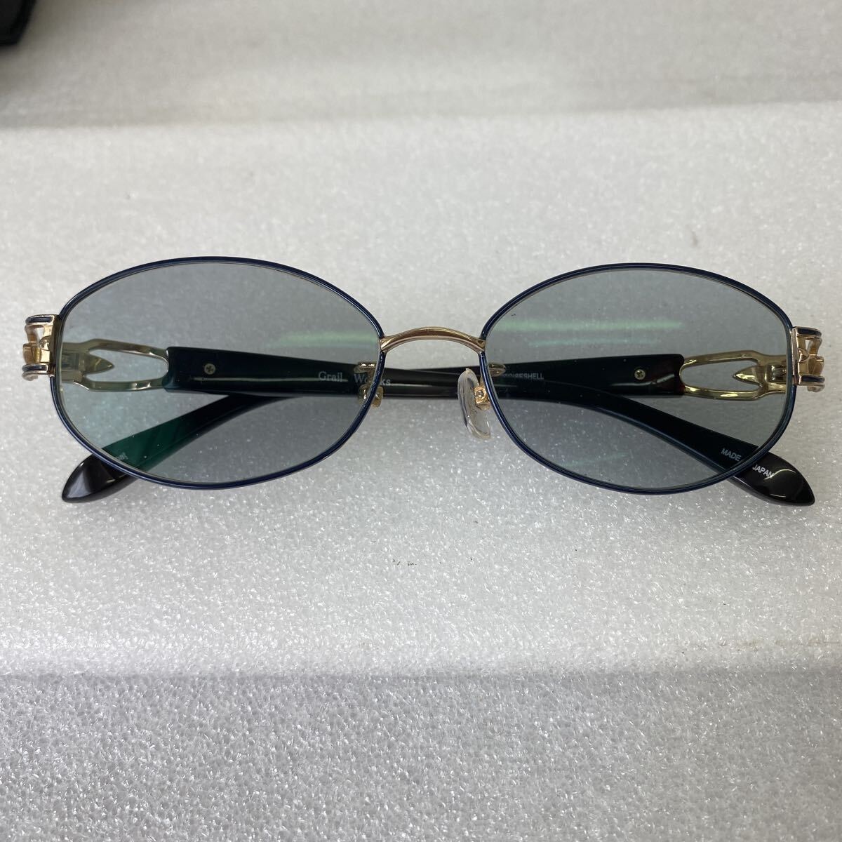 【Grail Works】 グレイルワークス サングラス 度入り ブルーレンズ F-TITAN T-TORTOISESHELL 55-16 150