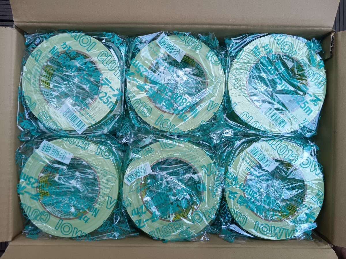 カモイ　布テープ　#6800　25mm×25m　 緑　30巻　粘着テープ　