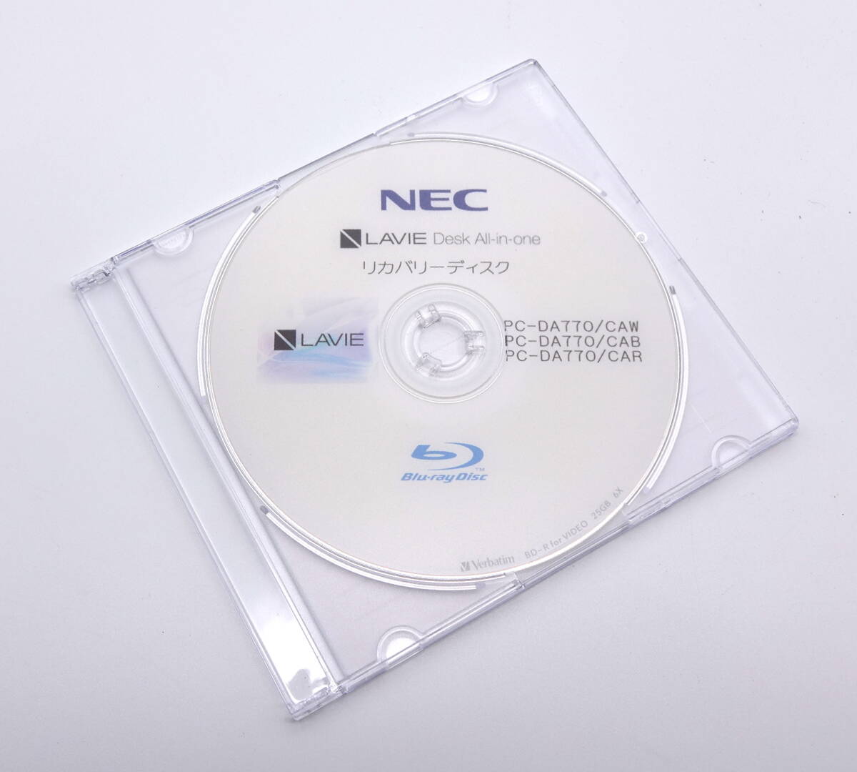 NEC LAVIE 再セットアップディスク Desk All-in-one DA770/CAB DA770/CAW DA770/CAR リカバリメディア