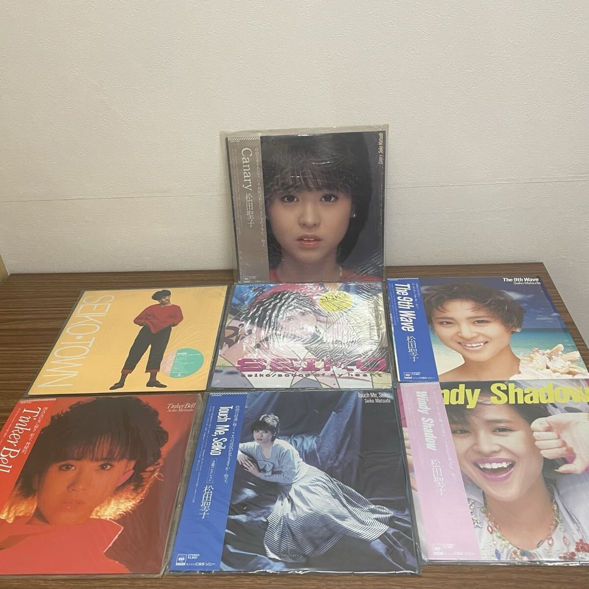 (b10449)【1円スタート】松田聖子 LP レコード 7点まとめ Canary The 9th Wave Windy Shadow 等 帯付き有り アルバム
