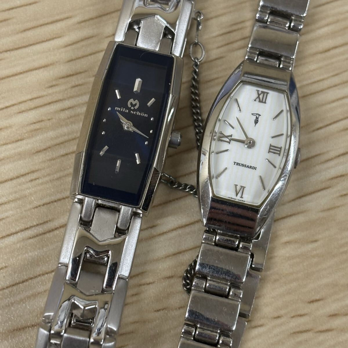 (b10662)2本セット TRUSSARDI トラサルディ mila schon ミラショーン 腕時計 レディース時計 クオーツ アンティーク