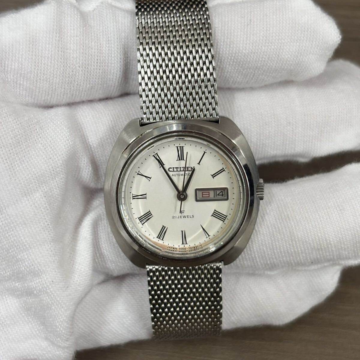 (n93)1円スタート CITIZEN シチズン AUTOMATIC 21石 デイデイト メンズ 腕時計 稼働品