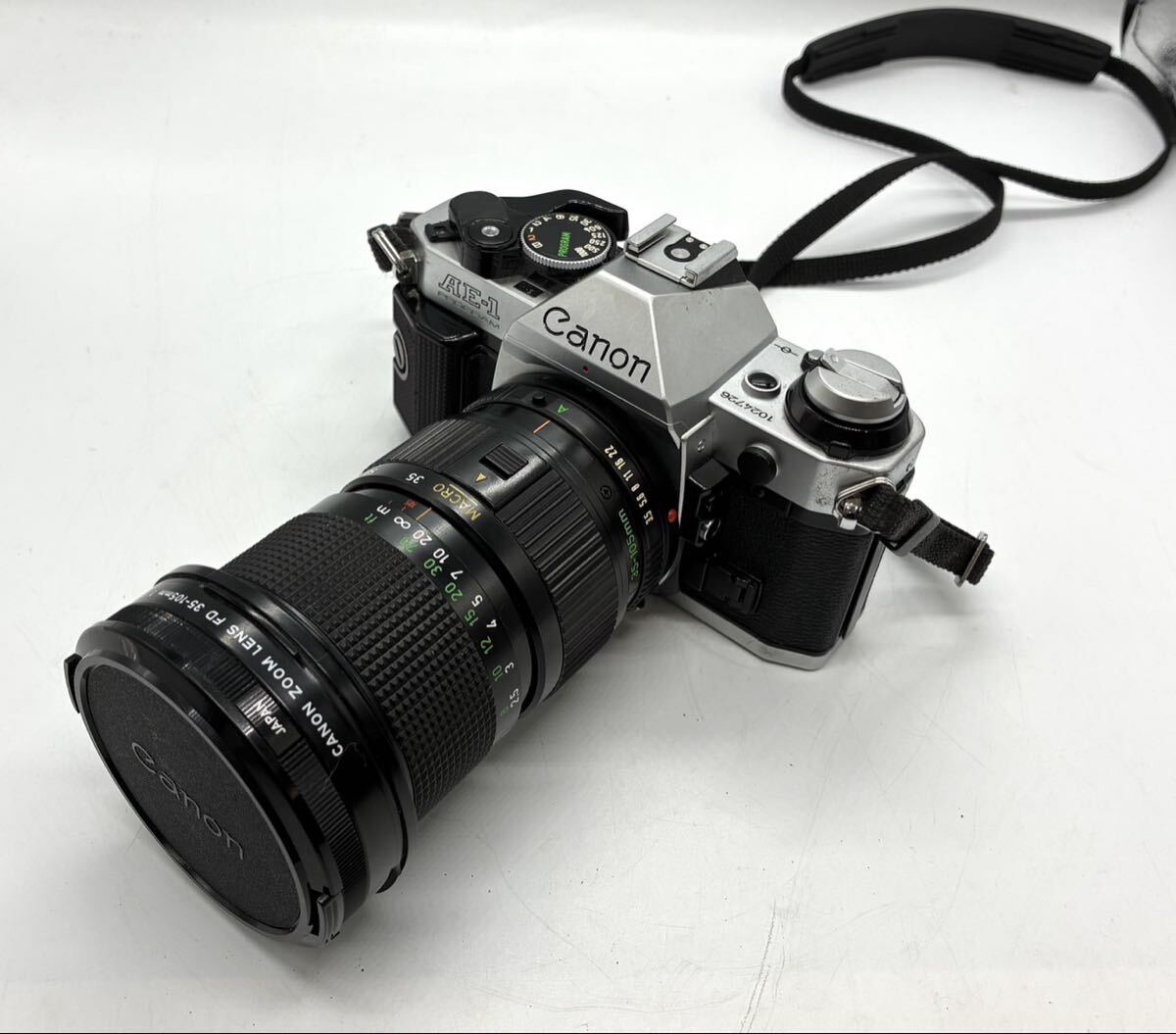 CANON キャノン AE-1 PROGRAM / マニュアルフォーカス New FD 35－105mmF3.5 カメラレンズセット 中古品