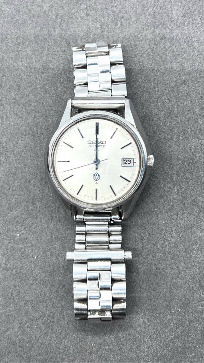 SEIKO セイコー QR 3862-7020 デイト 3針 シルバー文字盤 シルバーカラー クォーツ メンズ腕時計 ジャンク