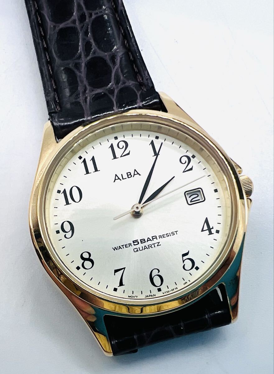 腕時計 セイコーアルバ SEIKO ALBA QUARTZ V732-0D10 稼働品 動作確認済み