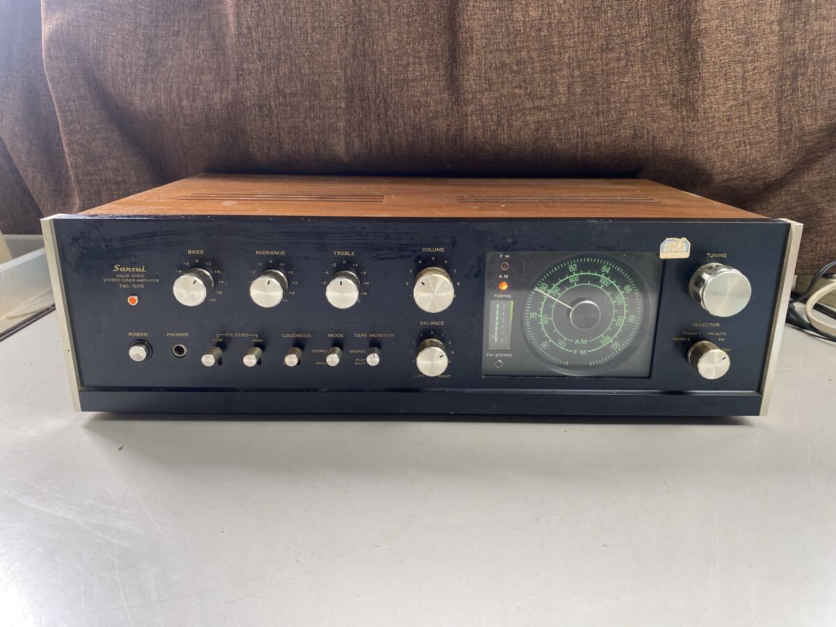 サンスイ SANSUI TAC-505 ステレオ チューナー アンプ　 オーディオ機器　昭和レトロ