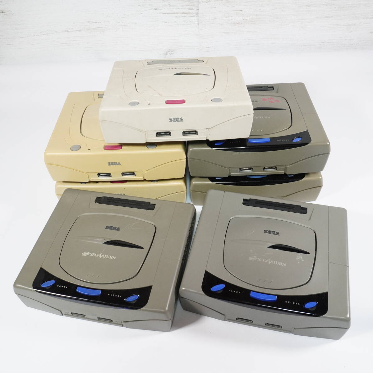 【7台まとめ売り】 セガサターン 本体 HST-3220 HST-3200 グレー ホワイト SEGASATURN SS SEGA ジャンク