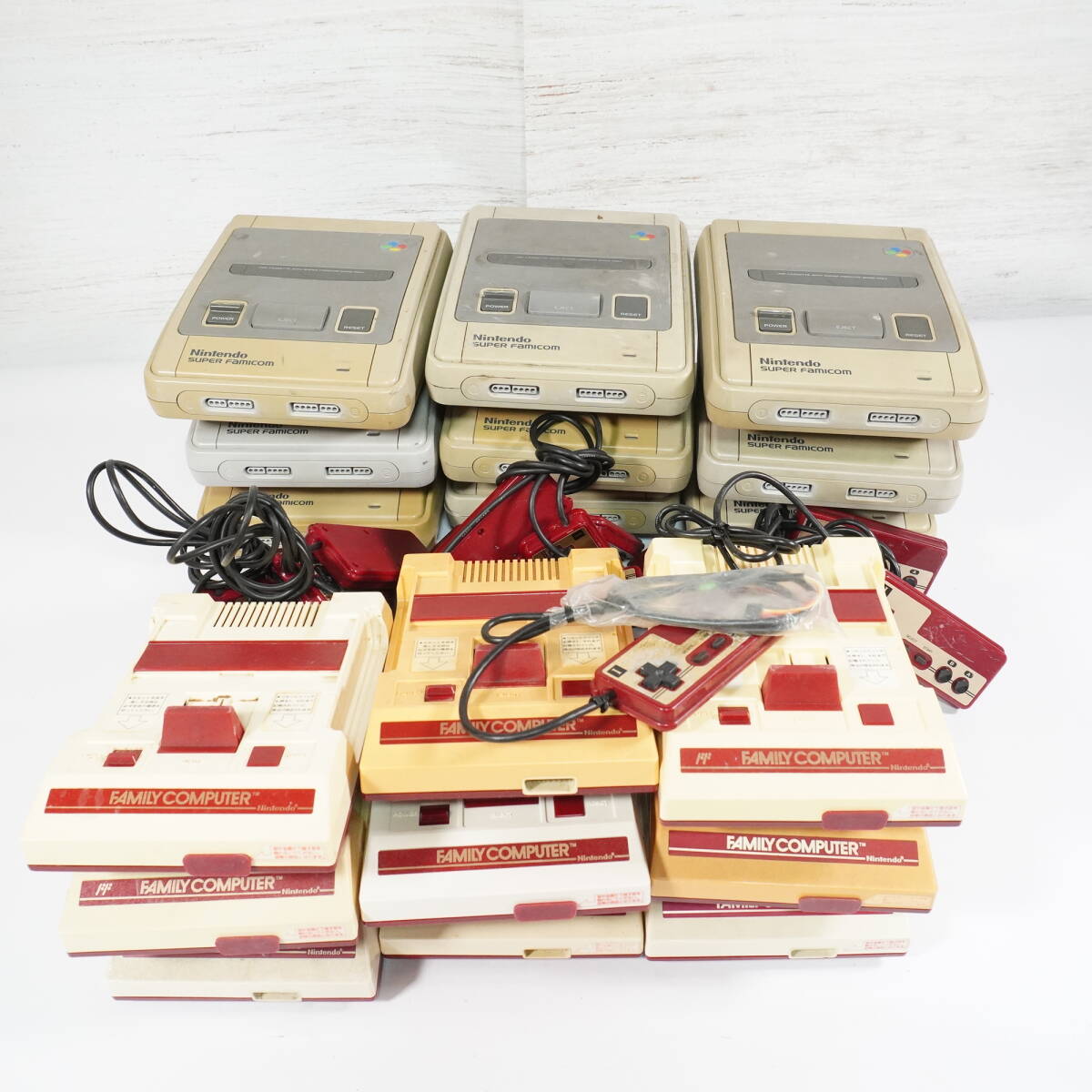Nintendo ファミコン スーパーファミコン SFC 本体 HVC-001 SHVC-001 18台 ジャンク まとめ
