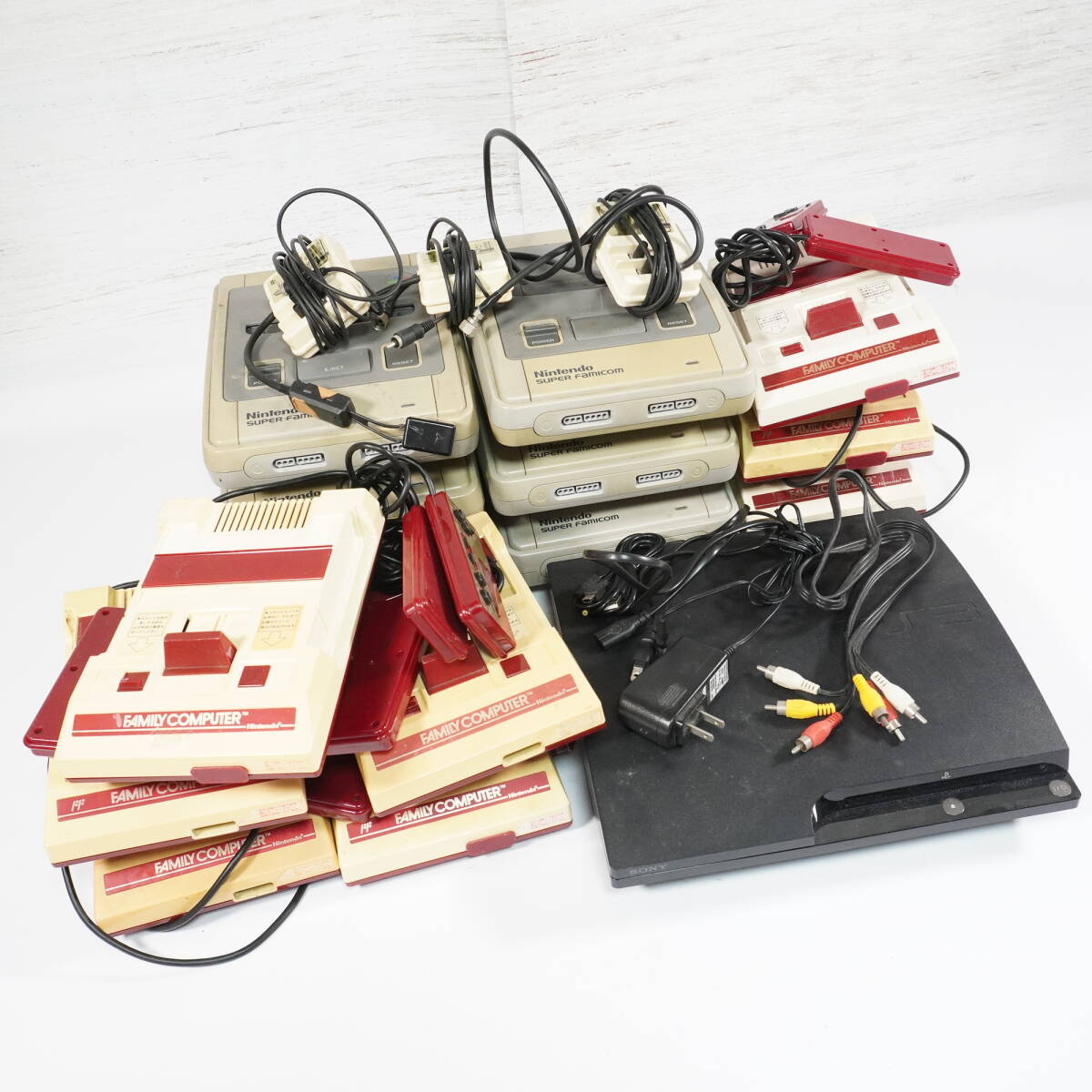 【ゲーム機15台まとめ売り】Nintendo ファミコン スーパーファミコン PS3 本体 HVC-001 SHVC-001 15台 ジャンク