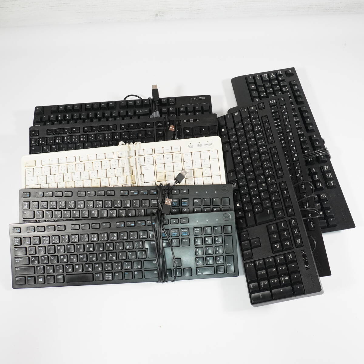 【キーボード まとめ売り】 FILCO filckf16 メカニカル DELL kb216d LENOVO sk-8827 ekb-536a elecom tk-ffcm01 
