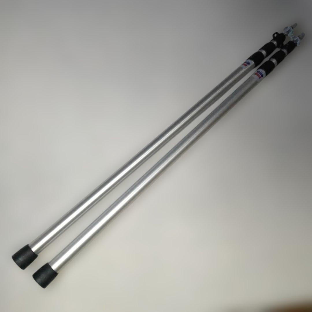 未使用 伸縮式タープポール 2本セット 軽量アルミニウム合金 95-230cm キャンプ アウトドア送料無料　