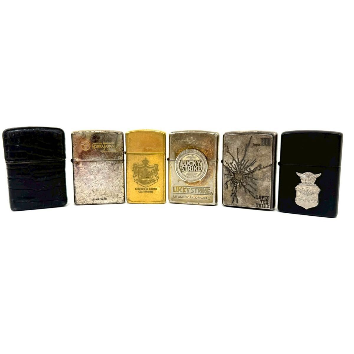 【着火未確認】ジッポ 6点まとめ Zippo オイルライター ライター ラッキーストライク など ITS558ZQTJEM E0504
