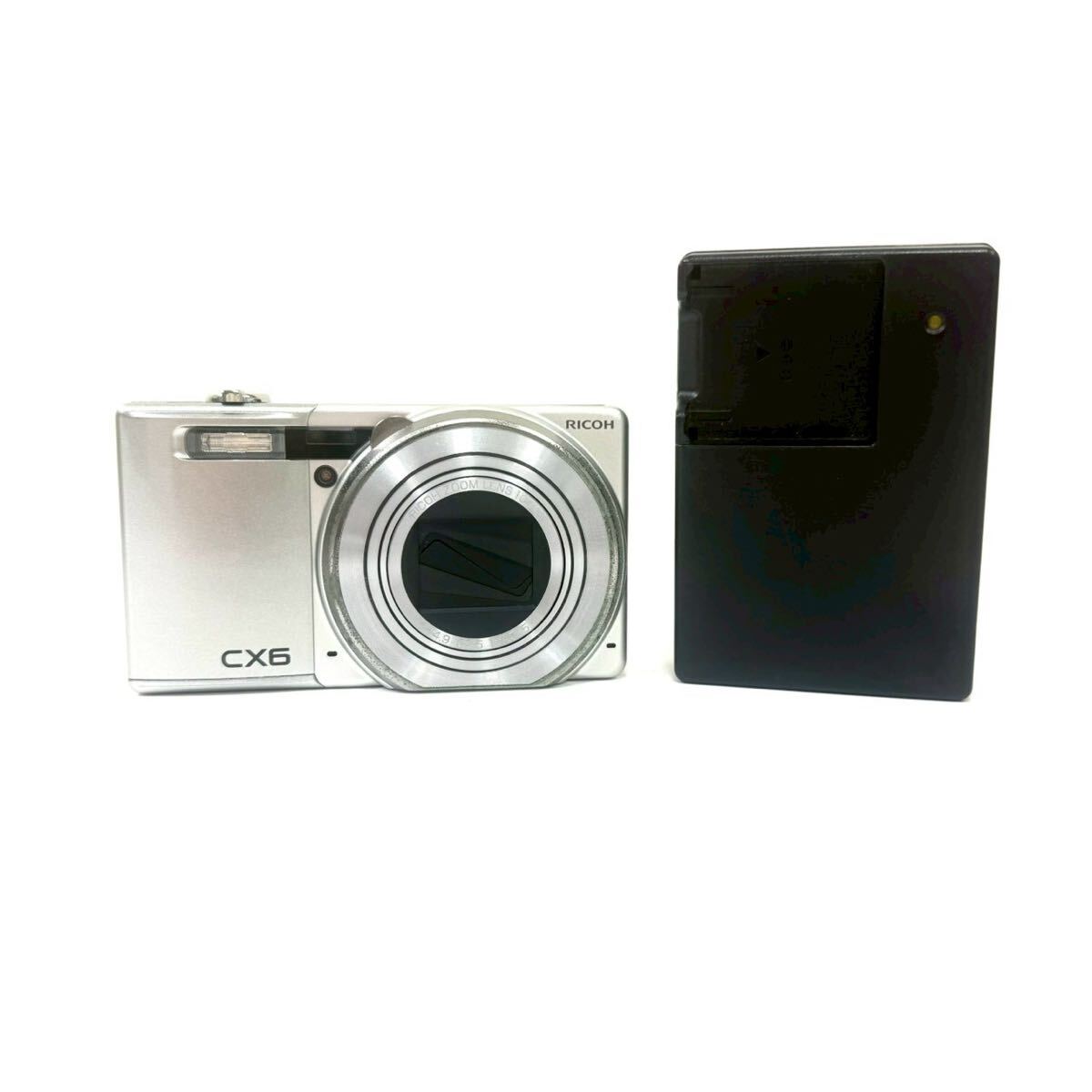 【通電のみ確認】RICOH リコー CX6 デジタルカメラ シルバー デジカメ コンデジ IT3SXC8BXTFS A0518