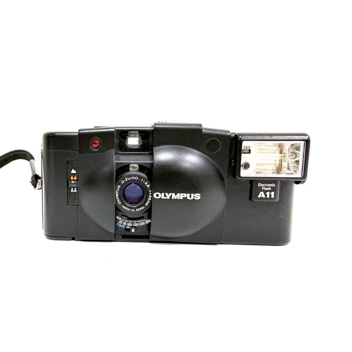 【動作未確認】OLYMPUS オリンパス A11 コンパクトフィルムカメラ フラッシュ付き ブラック ITYJPA303A9O A0511