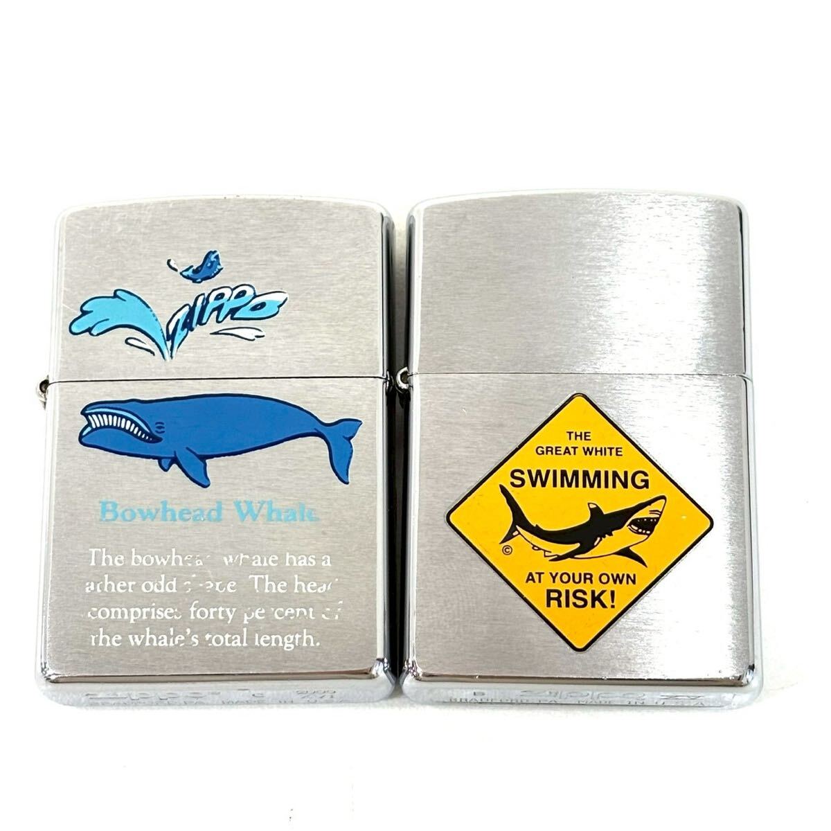 2点まとめ Zippo ジッポ オイルライター ライター シルバー クジラ サメ 喫煙グッズ IT7OD9NNLMUO E0427