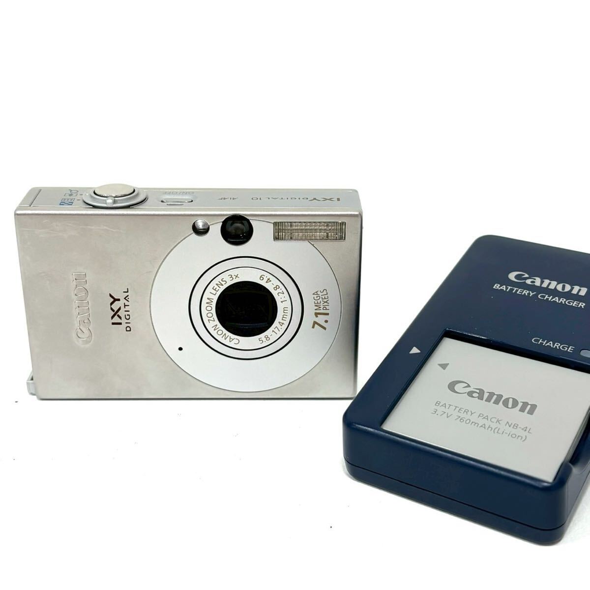 【ジャンク品】Canon キャノン IXY DIGITAL 10 イクシー PC1228 デジタルカメラ シルバー コンデジ 通電 ITBQPBBA23SO A0504