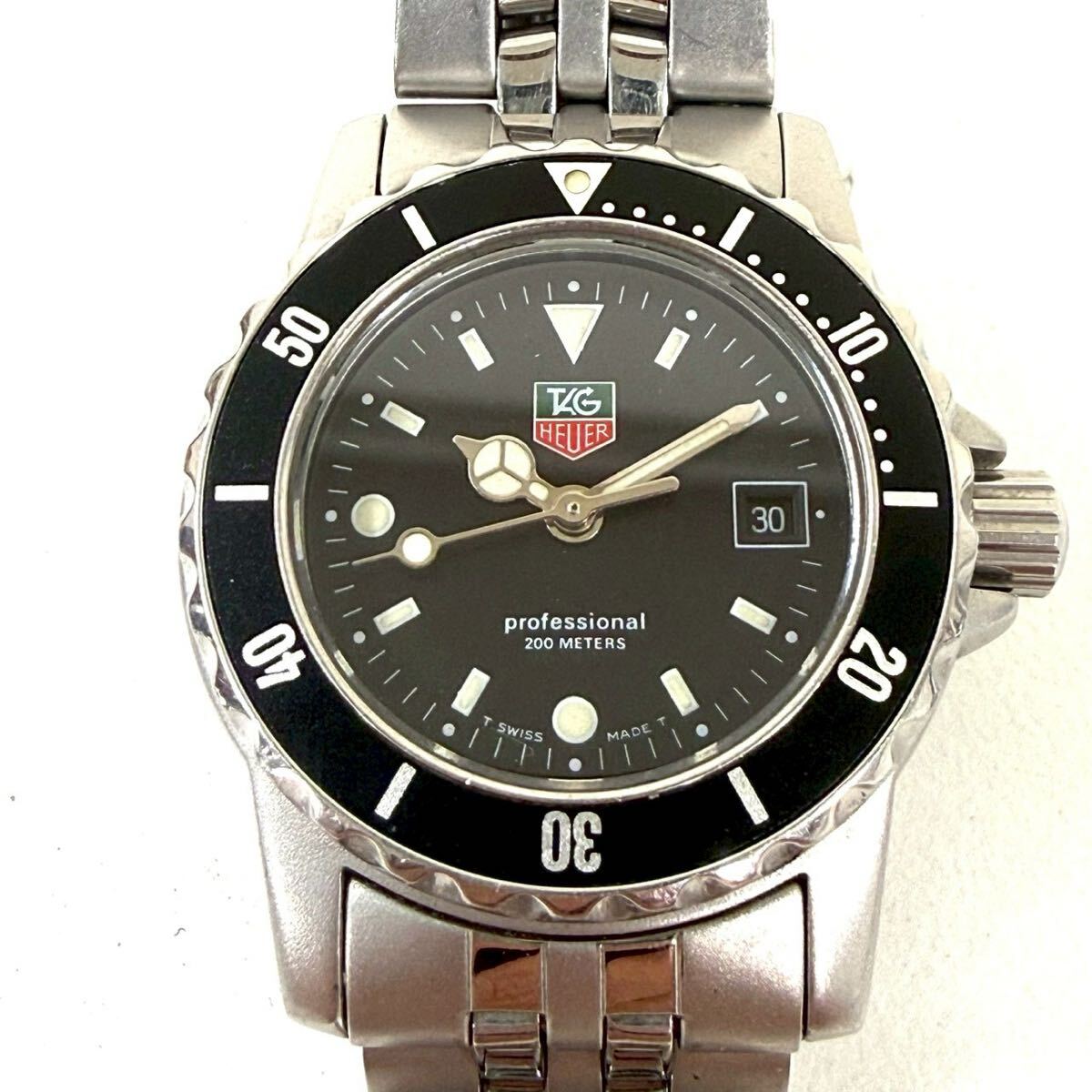 【不動品】TAG HEUER タグホイヤー プロフェッショナル200M 929.208G-2 レディース 腕時計 SS QZ ブラック文字盤 ITYEOHZP6C6WzB0518
