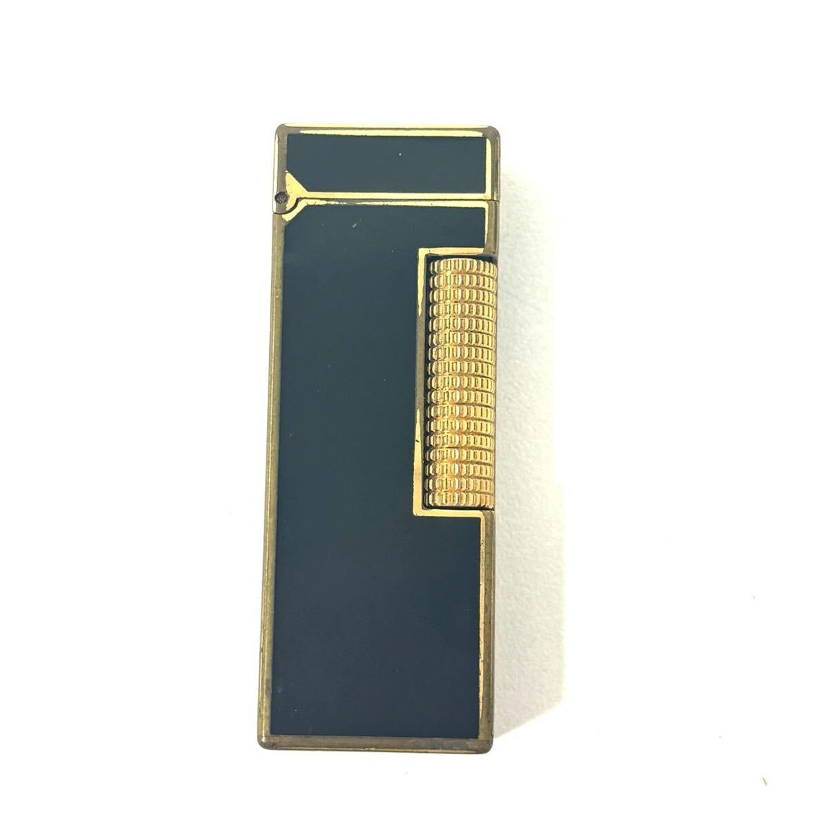 【火花あり】Dunhill ダンヒル ローラー式 ガスライター ゴールド×ブラック ライター 喫煙器具 喫煙グッズ ITRGV3BJM6V4 E0511