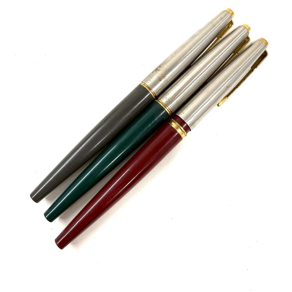 【筆記未確認】3点まとめ PARKER パーカー 45 万年筆 ボルドー グリーン 筆記用具 ITL7E5AOLZJ4 F0511