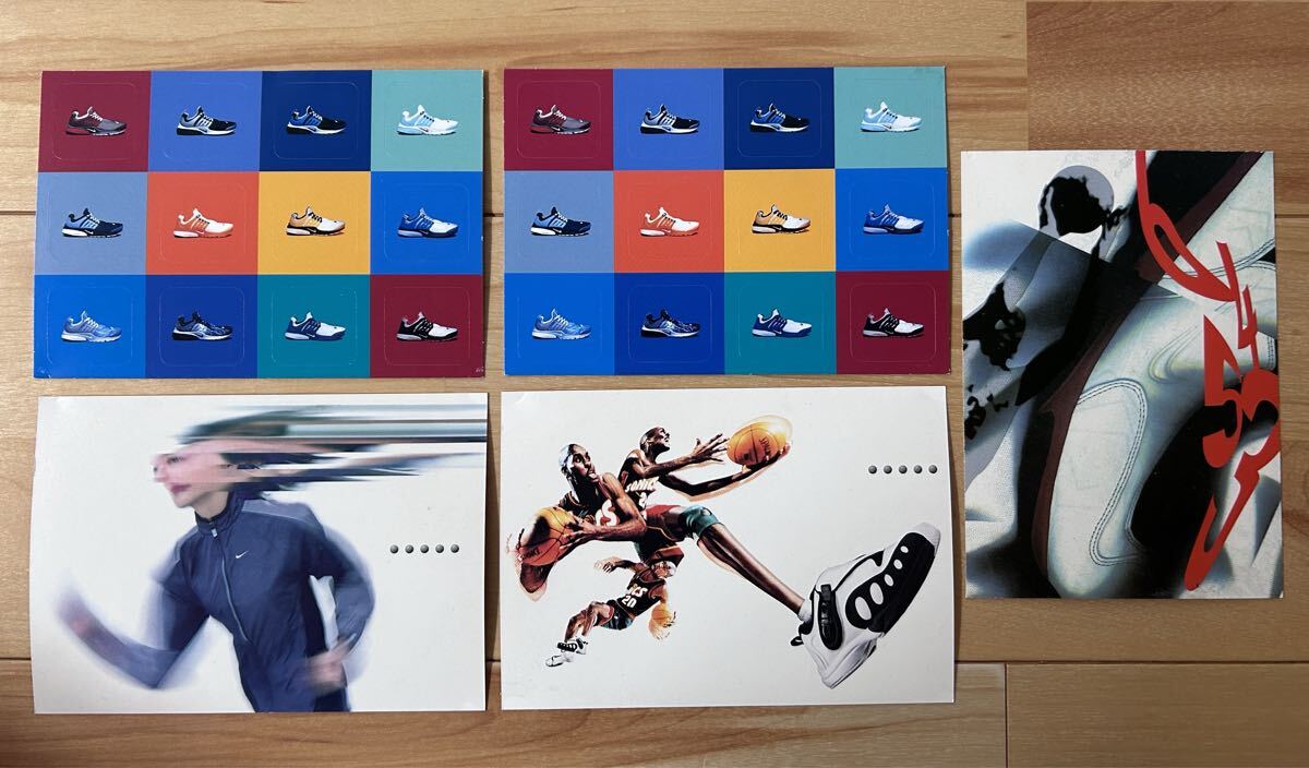 希少 レア 当時物 ナイキ エアプレスト ポストカード 5枚 セット NIKE オリジナル バスケ アルファプロジェクト 6453 平成レトロ 2000年