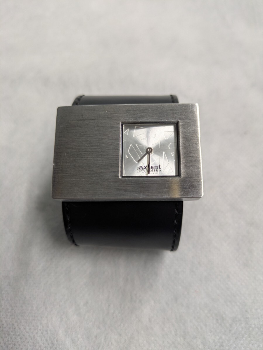[1円スタート]Axcent of Scandinavia アクセント シルバー 腕時計 ブラック