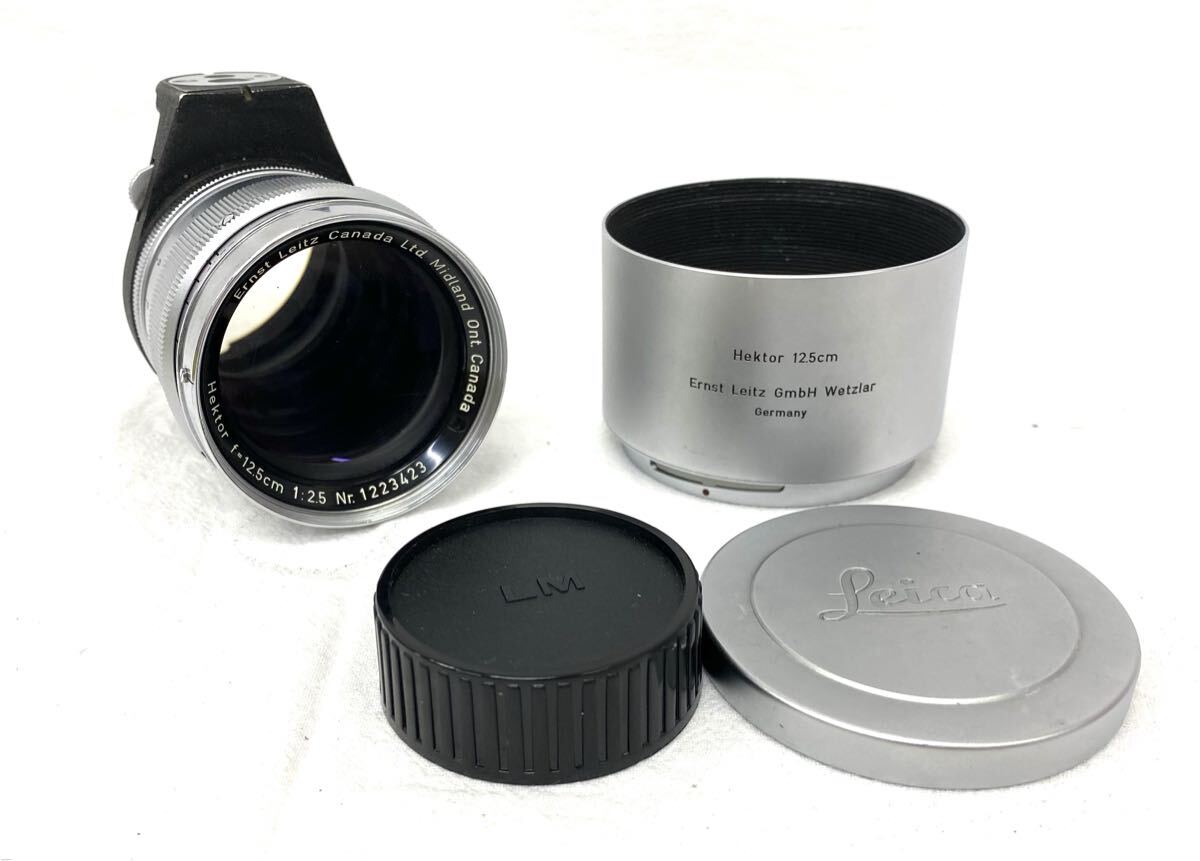 Leica ライカ Ernst Leitz Canada Ltd. Hektor f=12.5cm 1:2.5 カメラレンズ 動作未確認 現状品 Y718-10
