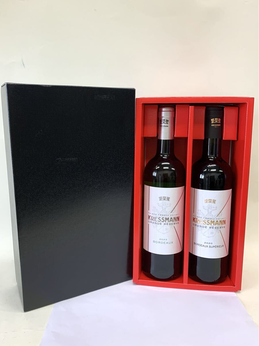 △ 未開栓 古酒 KRESSMANN クレスマン 750ml ボルドーブラン 白2022 13% ボルドースペリュール 赤2020 13.5% 2本セット ワイン S653-12