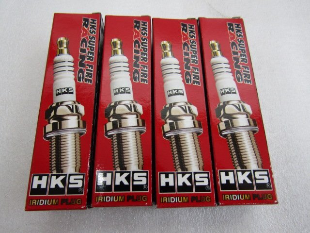 未使用 HKS レーシングプラグ ロングリーチ 8番 4本　スイフトスポーツ/ランエボ9/ヴィッツ/ハイエース/アルファード (50003-M40iL-4S