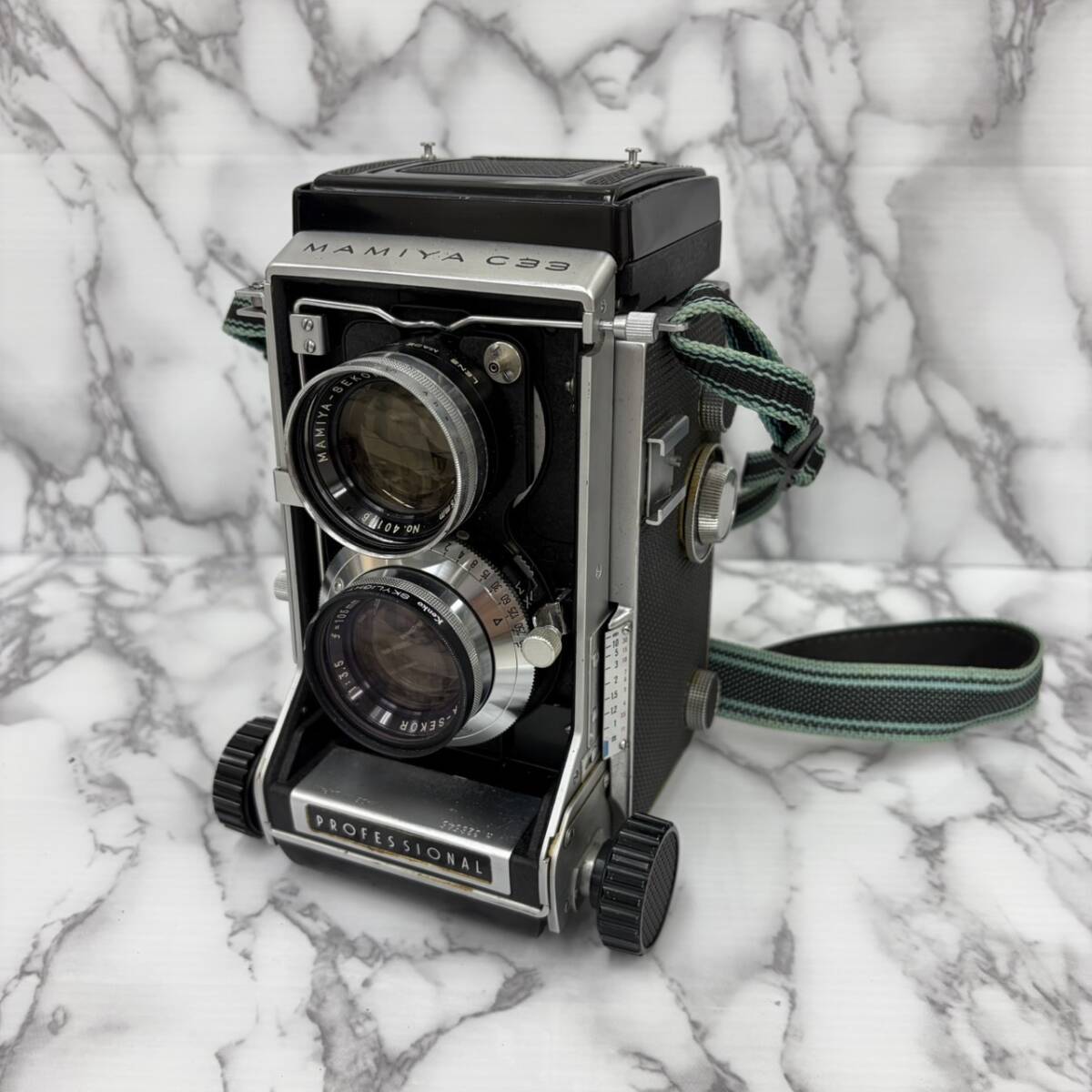 【G0602①〇？】 Mamiya C33 Professional MAMIYA-SEKOR 1:3.5 f=105mm フィルムカメラ 二眼レフ レンズ ボディ マミヤ 動作未確認