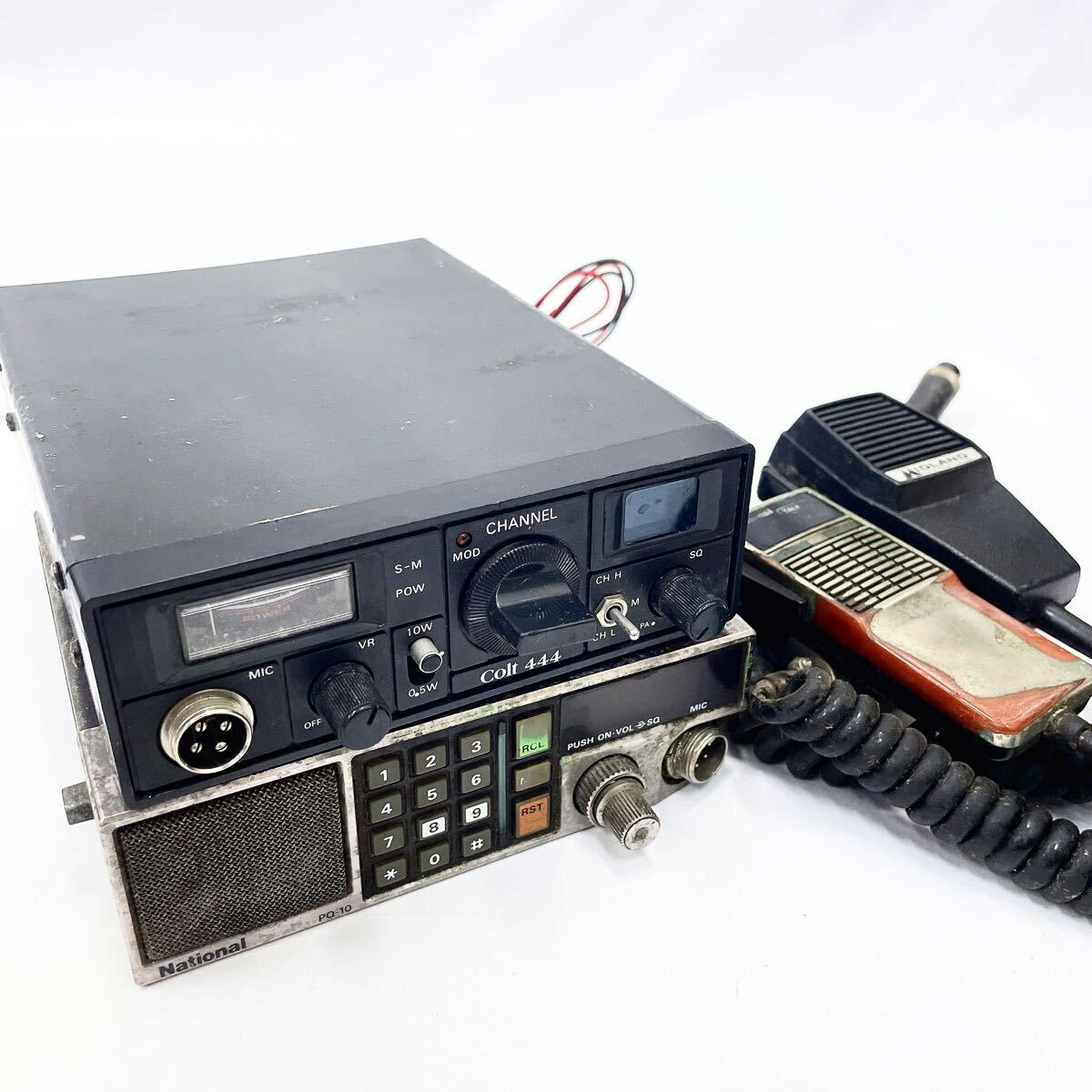 1110521 Colt 444 CB無線機 コルト /ナショナル　パーソナル 無線機　PQ-10/マイク付き　2点セット