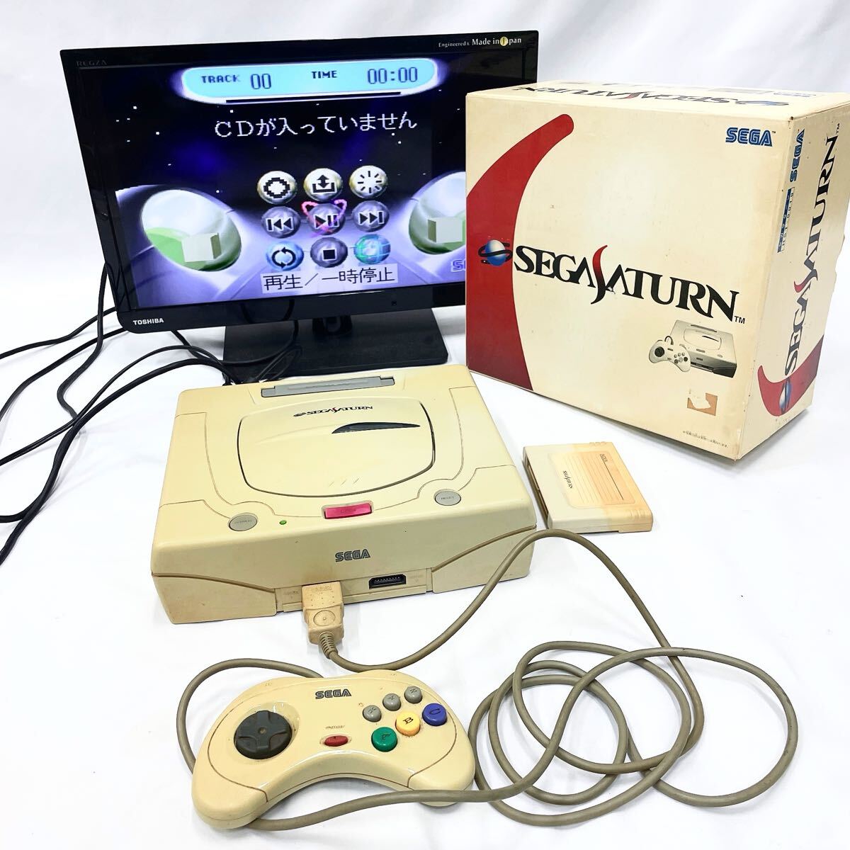 1110521 SEGA セガ SEGASATURN セガサターン HST-3220 テレビゲーム コントローラー　AC AVケーブル　他付属