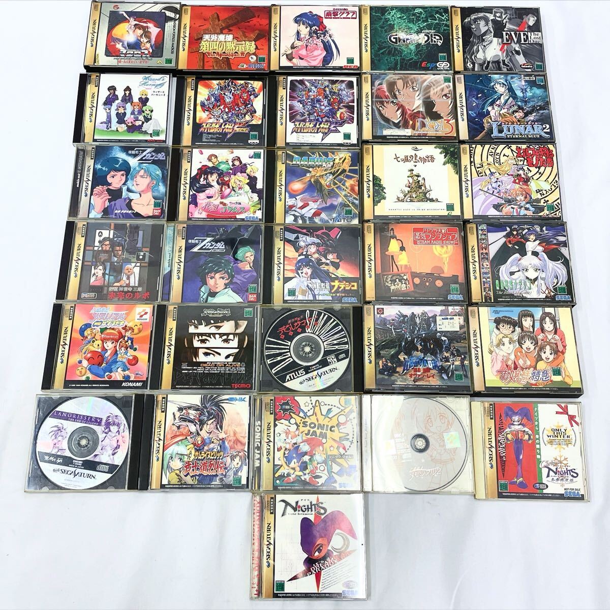 1110521 SEGA セガサターン ソフト ゲームソフト まとめ 大量　31本 セット　ガンダム　サクラ対戦　サムライスピリッツ　ソニック　他