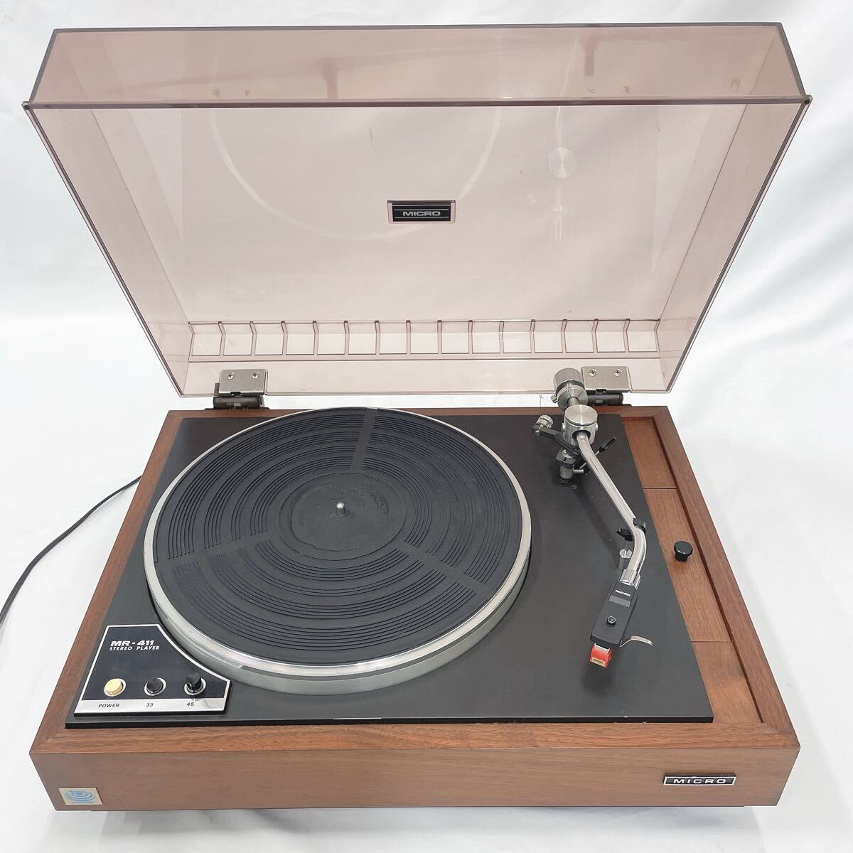 2220521 MICRO マイクロ精機 MR-411 ターンテーブル レコードプレイヤー オーディオ機器