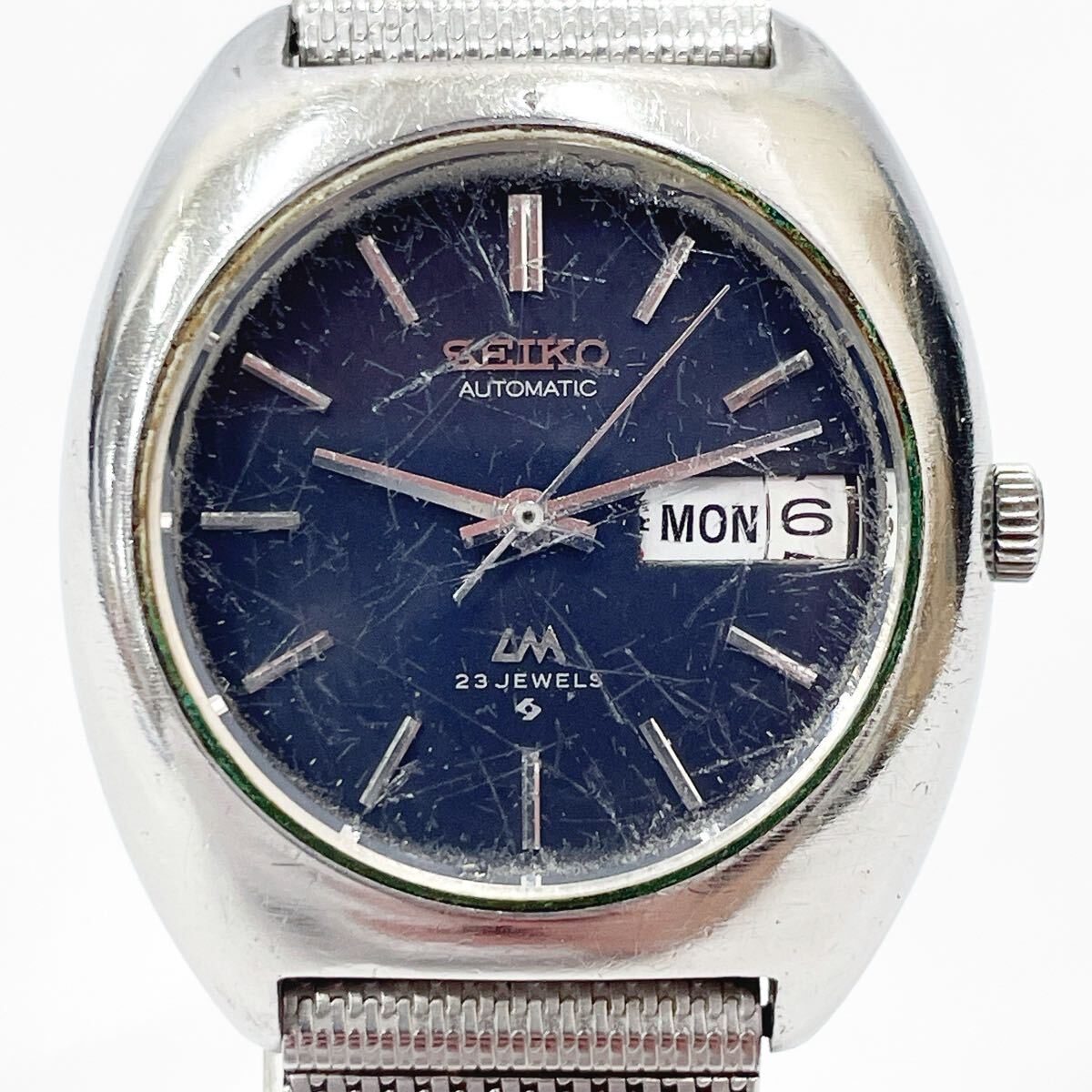 3330521 SEIKO セイコー LORD MATIC LM ロードマチック 5606-6000 23石　自動巻き デイデイト ネイビー文字盤系　メンズ腕時計