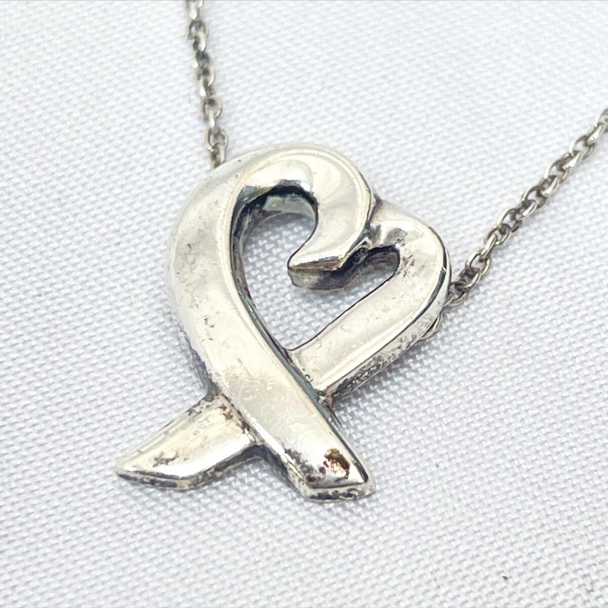 ティファニー　Tiffany & Co パロマ・ピカソ　ラビングハート　ネックレス シルバー925 全長約41cm 約2.9g トップ16×12mm