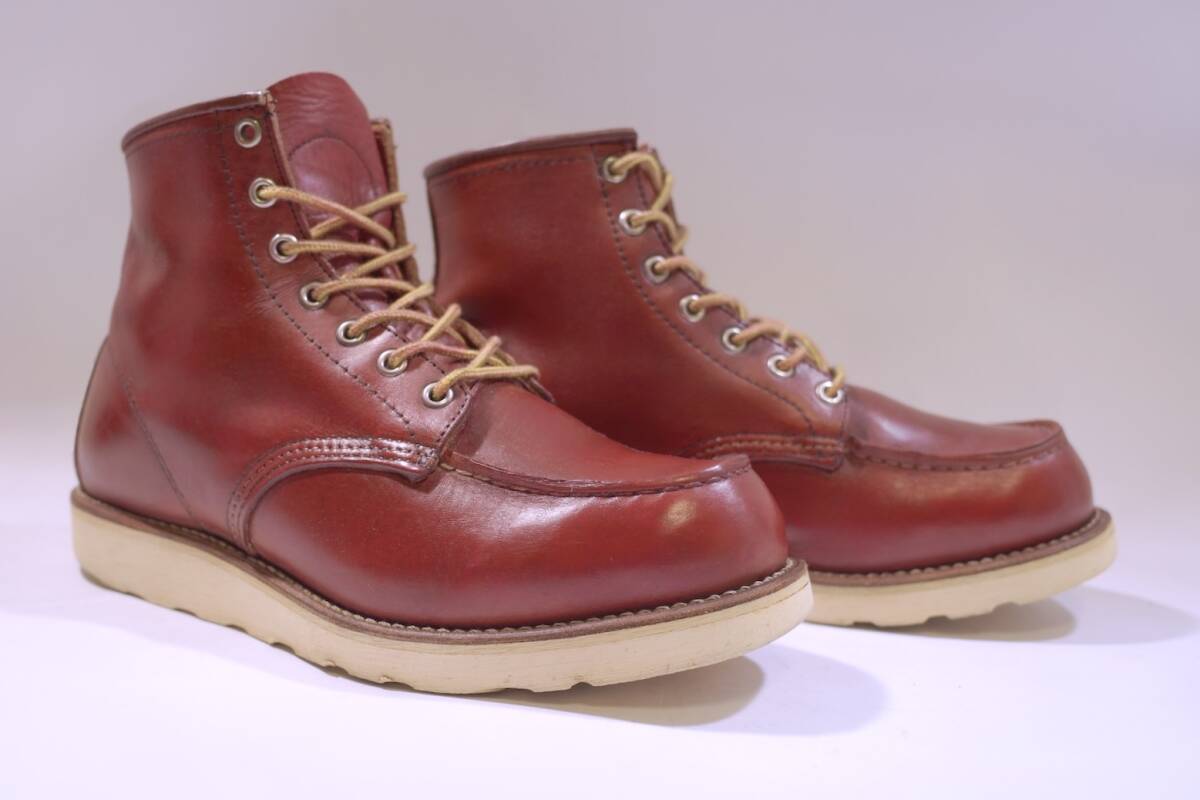 91年製 REDWING 幻の裏半円犬タグ/刻印入 875 7.5E 極上の艶有り初期オロラセット!美品!! アイリッシュセッター ブーツ 8875/9876