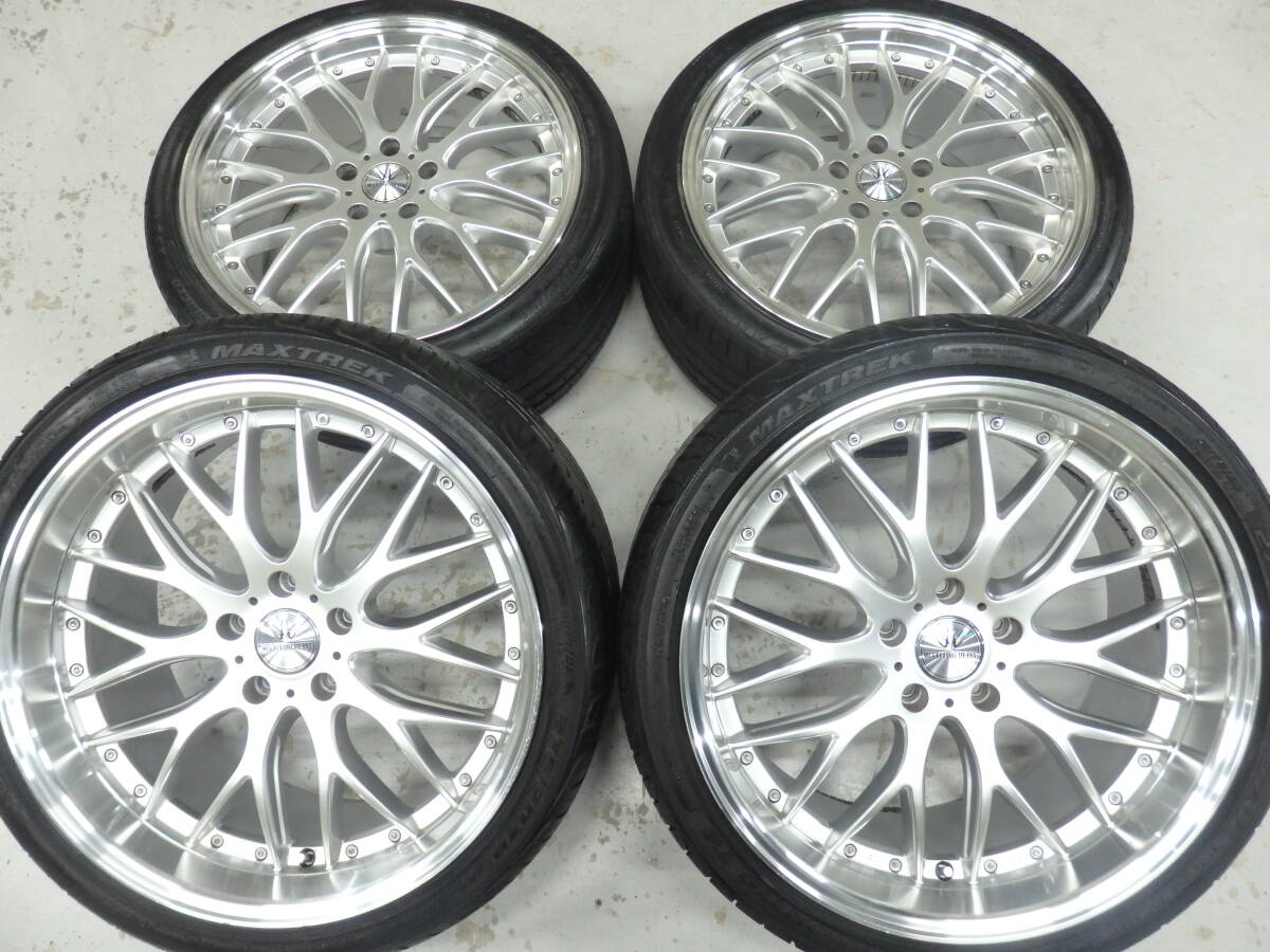 美品深リム ロクサーニ メッシュ 5H-120 レクサスLS460 LS500 LS600h LC500 40系 アルファード ヴェルファイア PCD120 8.5J9.5J 高級希少