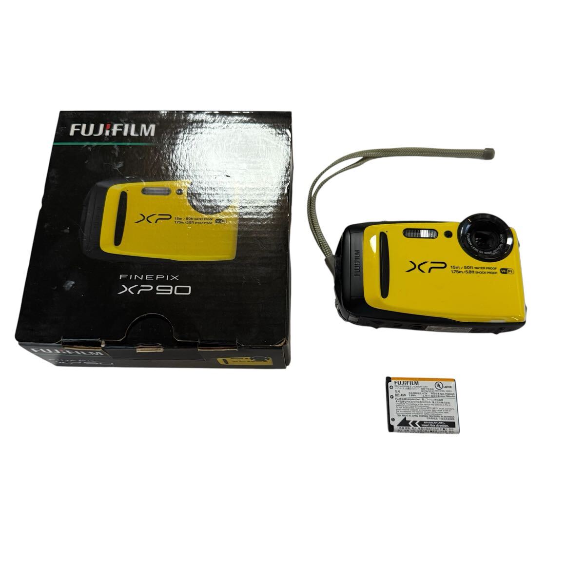 FUJIFILM FinePix XP90 ファインピックス USB充電 Wi-Fi 防水 イエロー デジタルカメラ