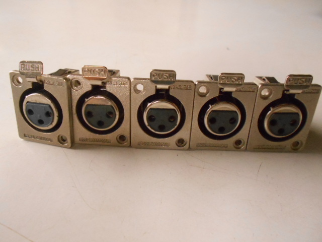 ★　ITTキャノン　レセプタクル　メス　XLRー31F×５個　現状品 　　中古　★