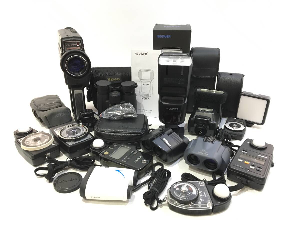 ☆ いろいろまとめ ☆ Nikon COOL SHOT 20 + Vixen ATREK II 8×32 + minolta XL-440 SOUND 他 露出計 フラッシュ 等 ニコン ビクセン
