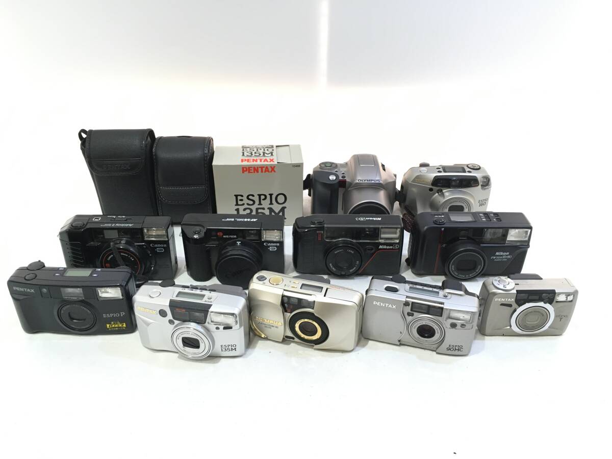 ☆ コンパクトフィルムカメラ まとめ 5 ☆ OLYMPUS μ-140 + PENTAX ESPIO 135M + 90MC 他 8台 オリンパス ペンタックス キヤノン