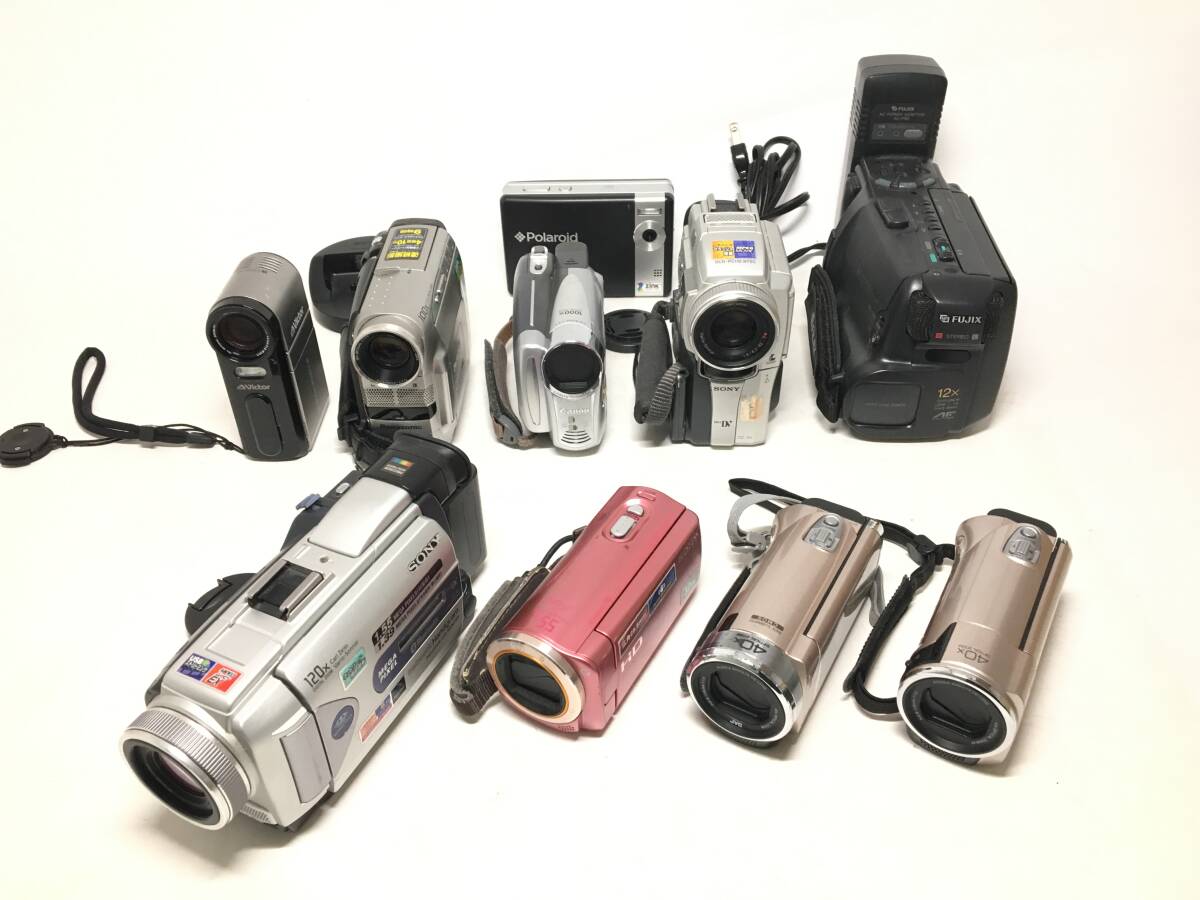☆ ビデオカメラ まとめ 3 ☆ SONY HDR-CX270V + DCR-TRV50 + JVC GZ-E117 + HM460 他 6台 ソニー ケンウッド パナソニック 